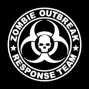 WhiteZombie Outbreak Response Team Premium permanent vinyl decal 6Wx5.9H